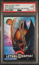 1995 Ultra X-Men All Chromium Lethal Weapons Wolverine #9 PSA 9 picture
