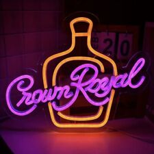 Crown Royal Neon Sign Beer LED Lamp Wall Decor Restaurant Bar Mancave Dorm Light picture