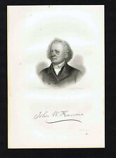 John Wakefield Francis (1789-1861) Physician -Writer -1855 Steel Engraved Print picture