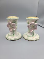 Rare Vintage Retired Fitz and Floyd - Garden Rhapsody Candlesticks Set of 2 picture