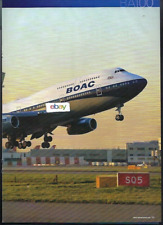 B.O.A.C. BOEING 747-400 RETRO 2 PG 2019 AIRLINERS WORLD CENTER SPREAD PICTURE picture