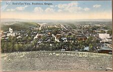 Pendleton Oregon Aerial Birds Eye View of City Antique Vintage Postcard c1910 picture