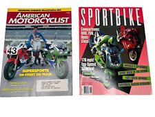 Vintage American Motorcyclist/Sportbike Magazine lot Of 2 August 1993 & 1991 picture