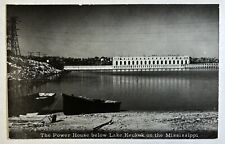 Power House Below Lake Keokuk Postcard, Unposted Black & White Mississippi Card picture