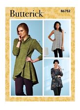 Butterick Pattern B6752 Tunic Top Neck Sleeve Bodice Options Size 4-14 Uncut picture