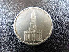 Germany 1934 D Church with Date 5 Reichsmark mark silver Coin with swastika M1 picture