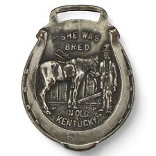 Antique Green River Whiskey Advertising Watch Fob She Was Bred in Old Kentucky picture