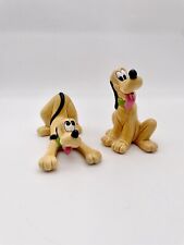 Vintage Disney Pluto Ceramic Figurine Pair Collectible Dog Disney Character picture