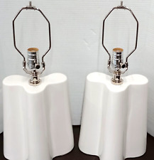 PAIR OF (2) RARE WHITE TABLE LAMPS BY ROBERT ABBEY - ACCENT - DISCONTINUED picture
