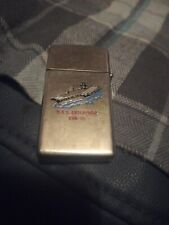 Vintage Two Sided U.s.s Enterprise Zippo Slim picture