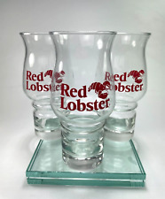 Red Lobster Pilsner Beer Hurricane Drinking Glasses 1980