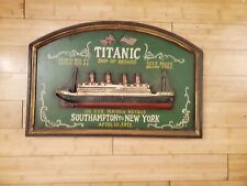 Vintage TITANIC 3-D HALF HULL PLAQUE Wall Hanging Sign 36”X 24” picture