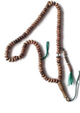Antique Rare Old Handcrafted Natural wood Tasbih Prayer Beads  picture