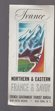 Northern & Eastern France & Savoy 1940s Brochure Government Tourist Bureau picture