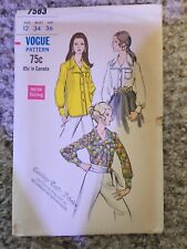 Vintage Vogue Pattern 7583 Blouse 70s picture