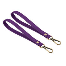 2Pcs Strap PU Leather Keychain Wrist Strap Replacement Purple picture
