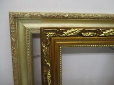 Lot Of 2 VTG Solid Wood Ornate Gold Pic  Frames Fits 14 X 11 And 8 X 10 picture
