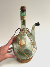 Vtg 1969 Empty Chianti Bucalossi Wine Bottle Decorated with Raffia Nice picture