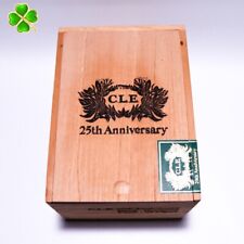C.L.E. 25th Anniversary Danli Empty Wood Cigar Box 6.5