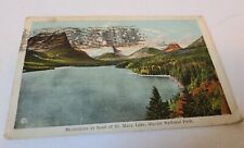 Antique Lithograph  Postcard Glacier National Park 1921 Sen to Myrtle Nordberg picture