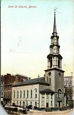1907 Boston Massachusetts Park Street Church Vintage Postcard  picture