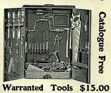 1903 Keene's Antique TOOL CABINET Saw Pliers Drill Chisel ORIGINAL Print Ad 4574 picture