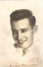 RPPC Big Smile Handsome Young Man Sweet Portrait Postcard Headshot Gapped Teeth picture