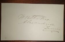 Brevet General William B Stokes (1814-1897) Autograph-Signature w inscription picture