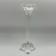 Vintage Clear Crystal Floral Base Candleholder  picture