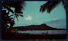 Moonlight Over Waikiki, Honolulu, HI Postcard 1974 picture