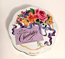 1993 HALLMARK CROWN Chocolatier Flower Shape Chocolate TIN Vintage 5.5