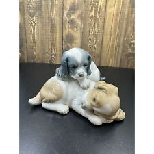 Vintage Retired Daisa NAO by Lladro Wake Up - Pair of Spaniel Puppy Dogs picture