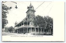 1905 PERKASIE PA THE UNION HOTEL D.H. MEYERS PROPRIETOR UNDIVIDED POSTCARD P4157 picture