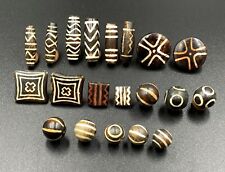 South East Asian Burmese Antiquities Jewelry Trade Pumtek Wood Bead Late 19 C. picture