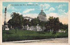 Montgomery AL Alabama, State Capitol & Confederate Monument, Vintage Postcard picture