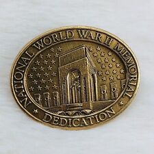 2004 National WWII Memorial Dedication Souvenir Brass Lapel Pin picture