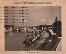 Vintage Postcard - Dresden Hotel Bellevue, General Ronnefeld, Posted Early 1900s picture