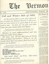 1892 brattleboro vt phoenix newspaper 23 Sept 1892 Vol LIX#39 local Fair VERMONT picture