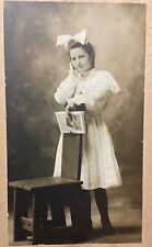 Antique cabinet card photo - Edna Platt Houghton 1890s picture
