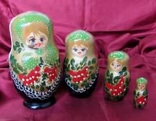 VINTAGE HAND PAINTED RUSSIAN TRADITIONAL NESTING DOLL MATRYOSHKA picture