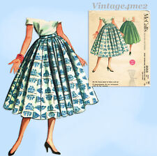 McCall's 3553: 1950s Charming Misses 16 Gore Skirt 24 W Vintage Sewing Pattern picture
