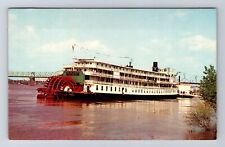 Delta Queen Steamboat On Ohio & Mississippi Rivers, Vintage Souvenir Postcard picture