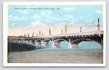 c1920s Bridge Arkansas River Panorama Antique Tulsa Oklahoma OK Postcard picture
