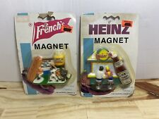 ✅Lot Of 2 Magnets ✅VINTAGE 1995 ✅French's Mustard ✅Heinz Ketchup Baseball Arjon picture