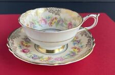 Vintage Paragon Tea Cup And Saucer Grape Garland Dark Pink picture