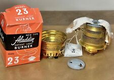 Vintage Aladdin Instant Light Burner Model 23 Brass w/ Box + Adapter picture