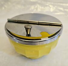Vintage Rare Color Gemco Yellow Flip Top Sugar Bowl Glass Restaurant Diner 1950s picture