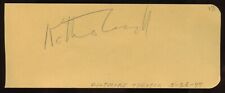 Katherine Cornell d1974 signed 2x5 cut autograph on 5-26-47 Biltmore Theater LA picture