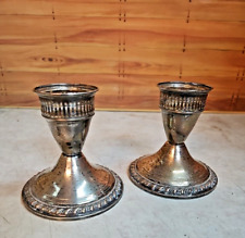 Set of (2) Duchin Creative Weighted Sterling; Candle Holder; Silver picture