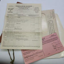 Vintage  original form 1936 IRS personal Tax Returns picture